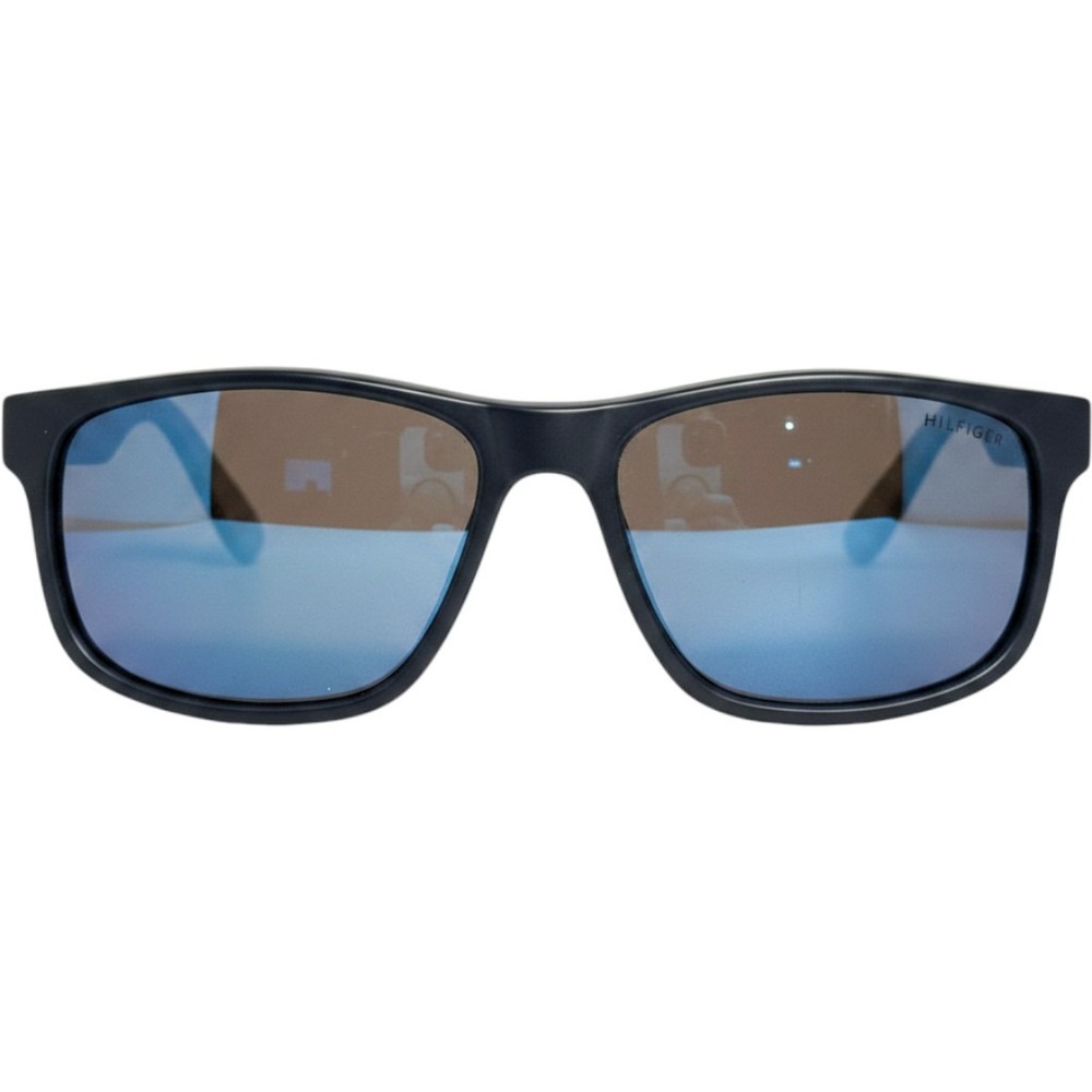 Tommy Hilfiger Mens Blue Mirror Square Sunglasses 0065772012 58-17-135